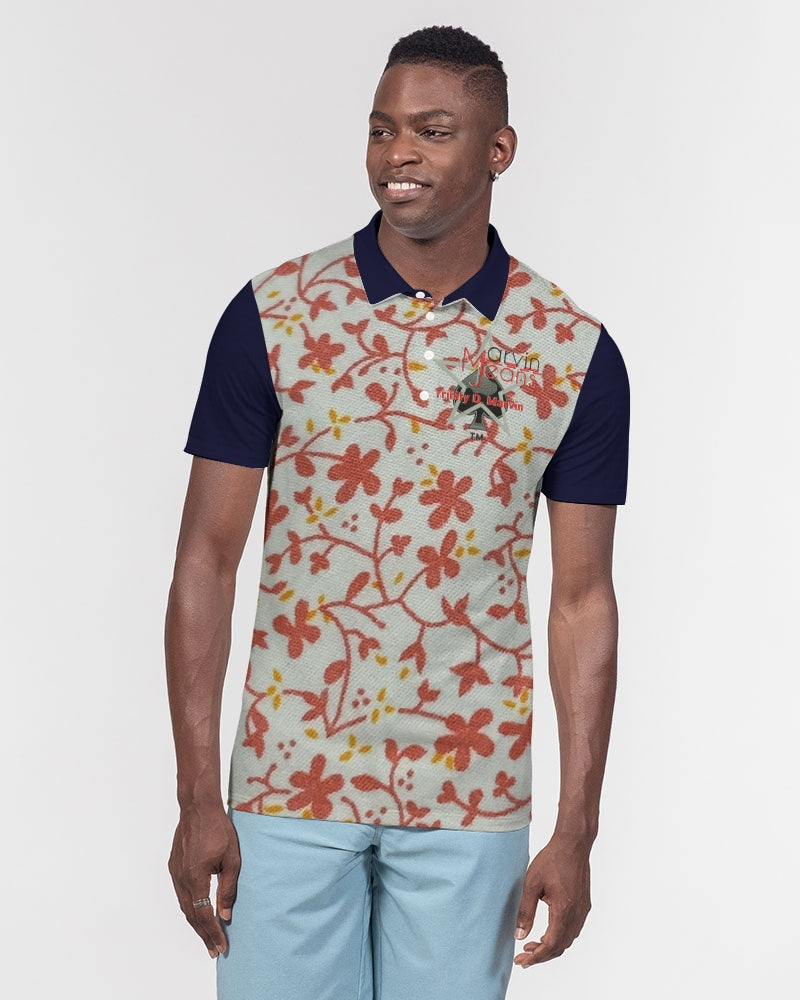 Wildwood, blue by Marvin Jeans and Trinity D Marvin Men's Slim Fit Short Sleeve Polo