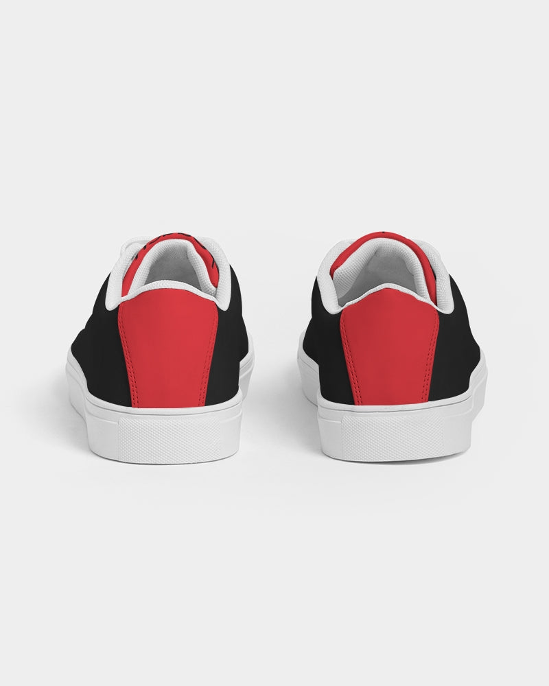 Red and black ACCESSORIES Men's Faux-Leather Sneaker