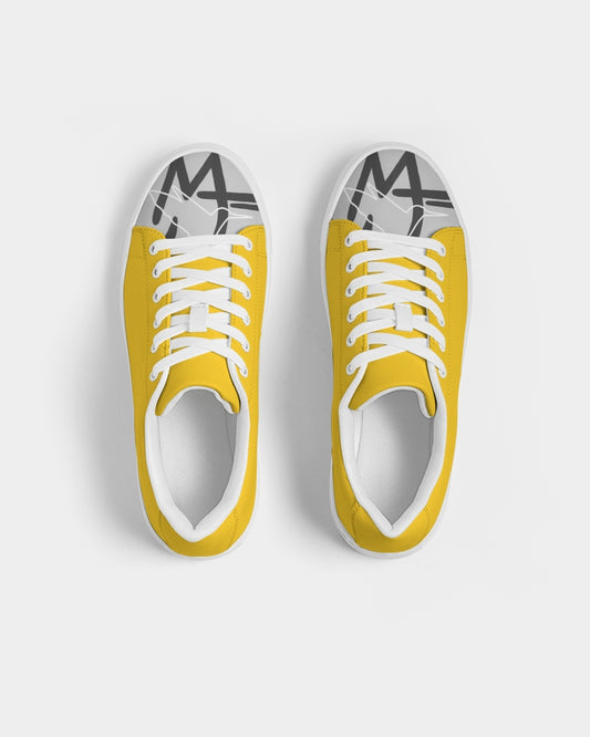 Yellow ,logo tip BY MARVIN JEANS Men's Faux-Leather Sneaker