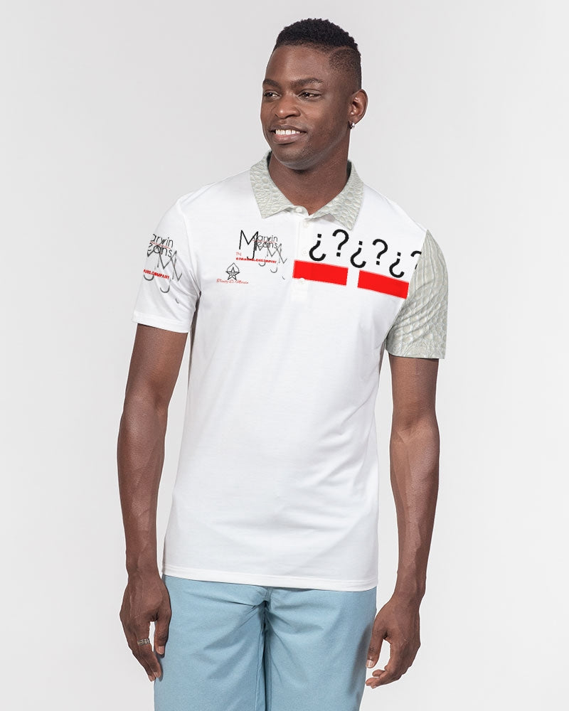 Gator white Men's Slim Fit Short Sleeve Polo
