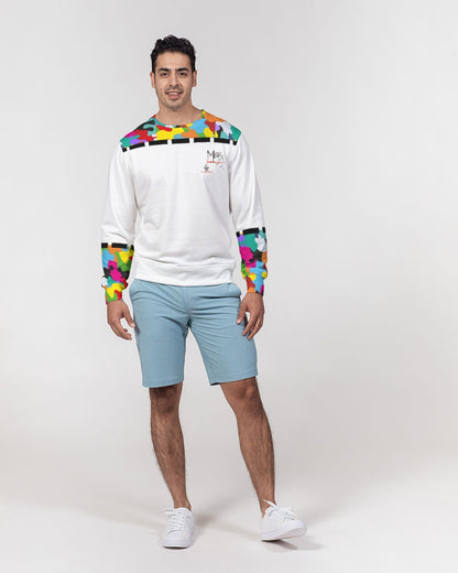 Crazy Combo BY MARVIN JEANS Men's Classic French Terry Crewneck Pullover
