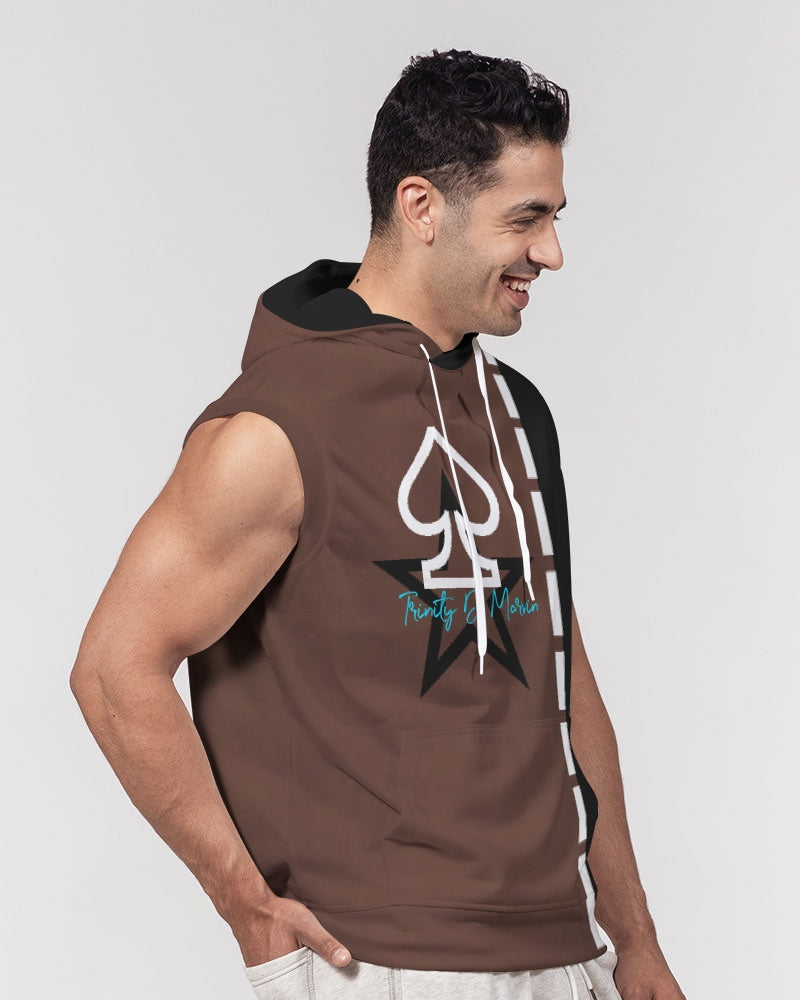 Premium half black BY MARVIN JEANS Men's Premium Heavyweight Sleeveless Hoodie