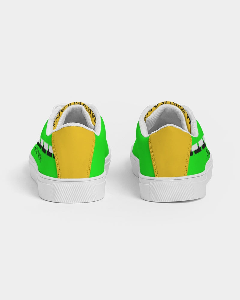 Lemon Lime Green Bay Men's Faux-Leather Sneaker