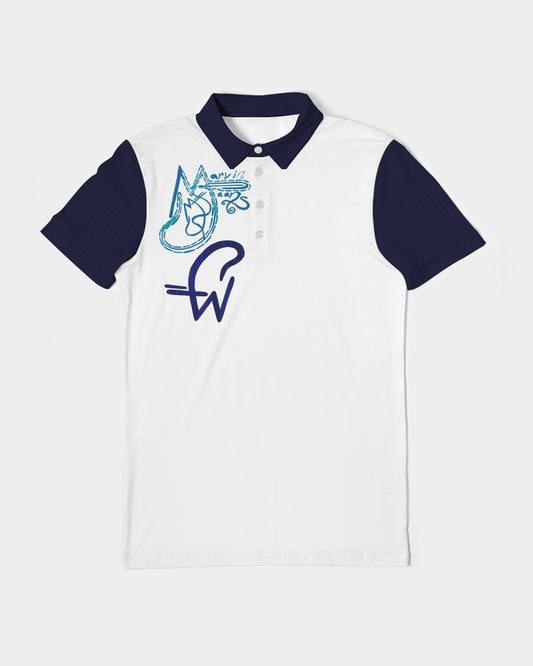 Two logo's by Marvin Jeans and Trinity D Marvin Men's Slim Fit Short Sleeve Polo