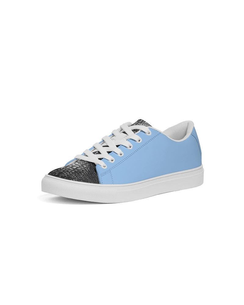 Baby blue gator black tip BY MARVIN JEANS Men's Faux-Leather Sneaker