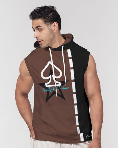 Premium half black BY MARVIN JEANS Men's Premium Heavyweight Sleeveless Hoodie