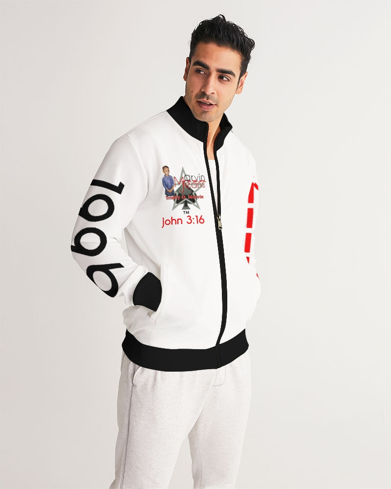 John 3:16 by Marvin Jeans and Trinity D Marvin Men's Track Jacket