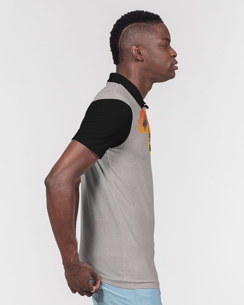 #John 3:16 light grey by Marvin Jeans and Trinity D Marvin Men's Slim Fit Short Sleeve Polo