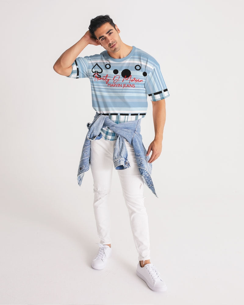 Mege plaids Mixed BY MARVIN JEANS Men's Premium Heavyweight Tee