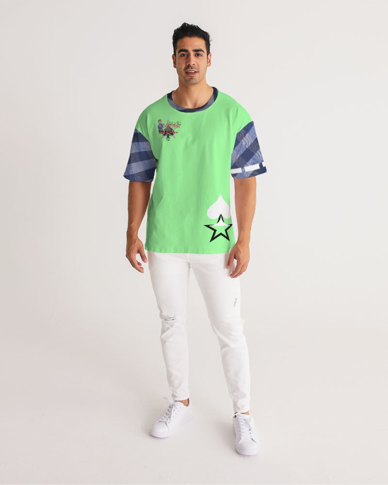 Blue stripes mint by Marvin Jeans and Trinity D Marvin Men's Premium Heavyweight Tee
