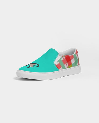 Color grid dark mint by Marvin Jeans and Trinity D Marvin Men's Slip-On Canvas Shoe